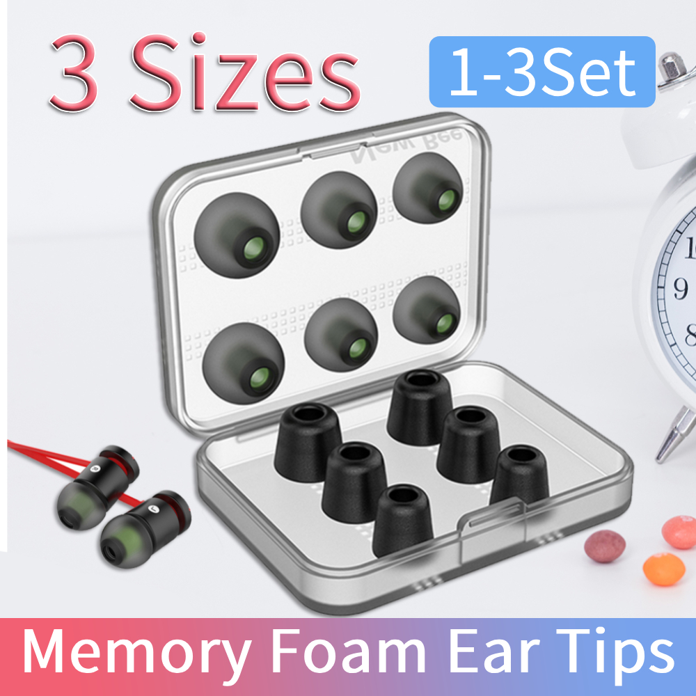 1-3 مجموعات من أطراف سماعات ال - مراجعة Earphone Foam Tip وسعره